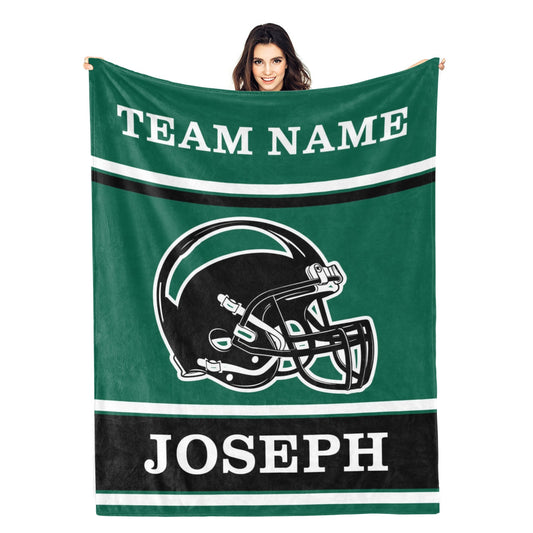 Personalised Football Team Style Name Blankets - Gift for Family