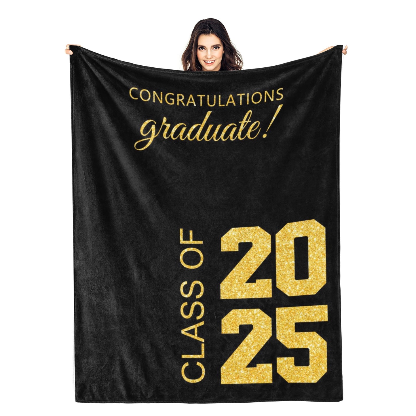 Personalized Class of 2025 Graduation Blanket - Graduation Gift