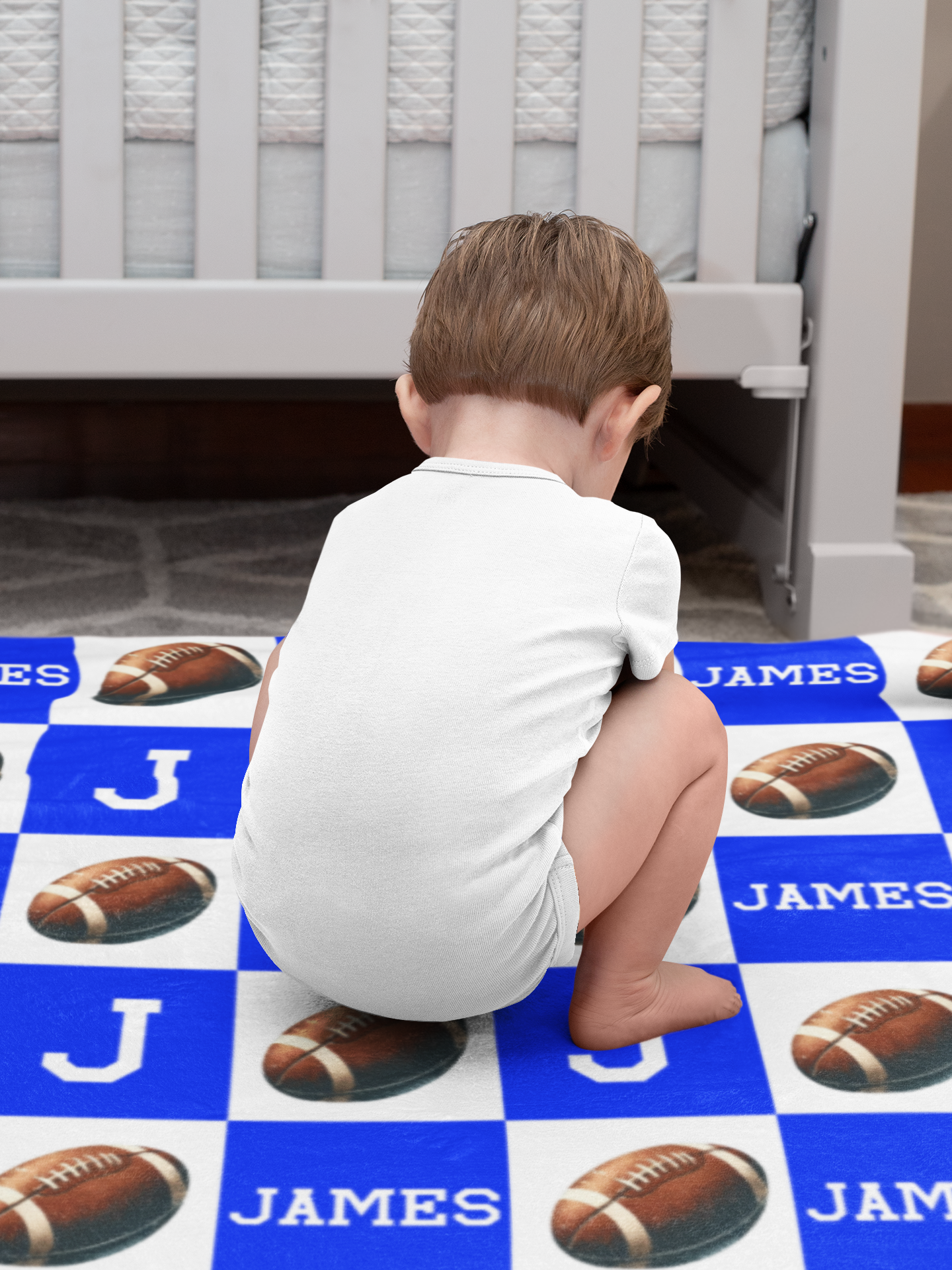 Personalized Ball Sports Kids Name Blanket - Gift for Kids