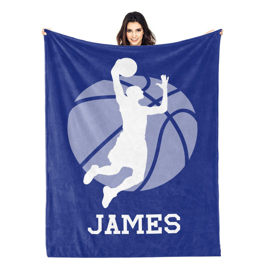 Personalized Basketball Name Blanket - Gift for Kids