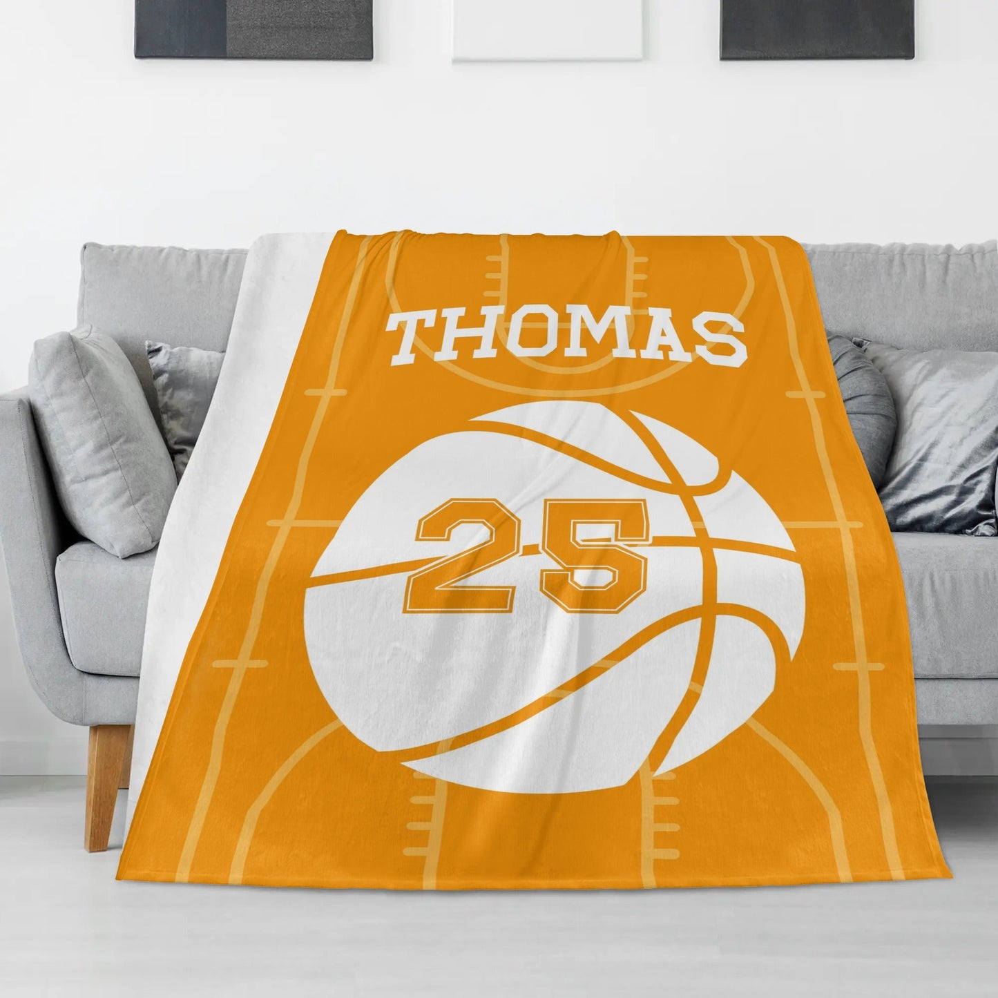 Personalized Basketball Name Blankets - Gift for Kids