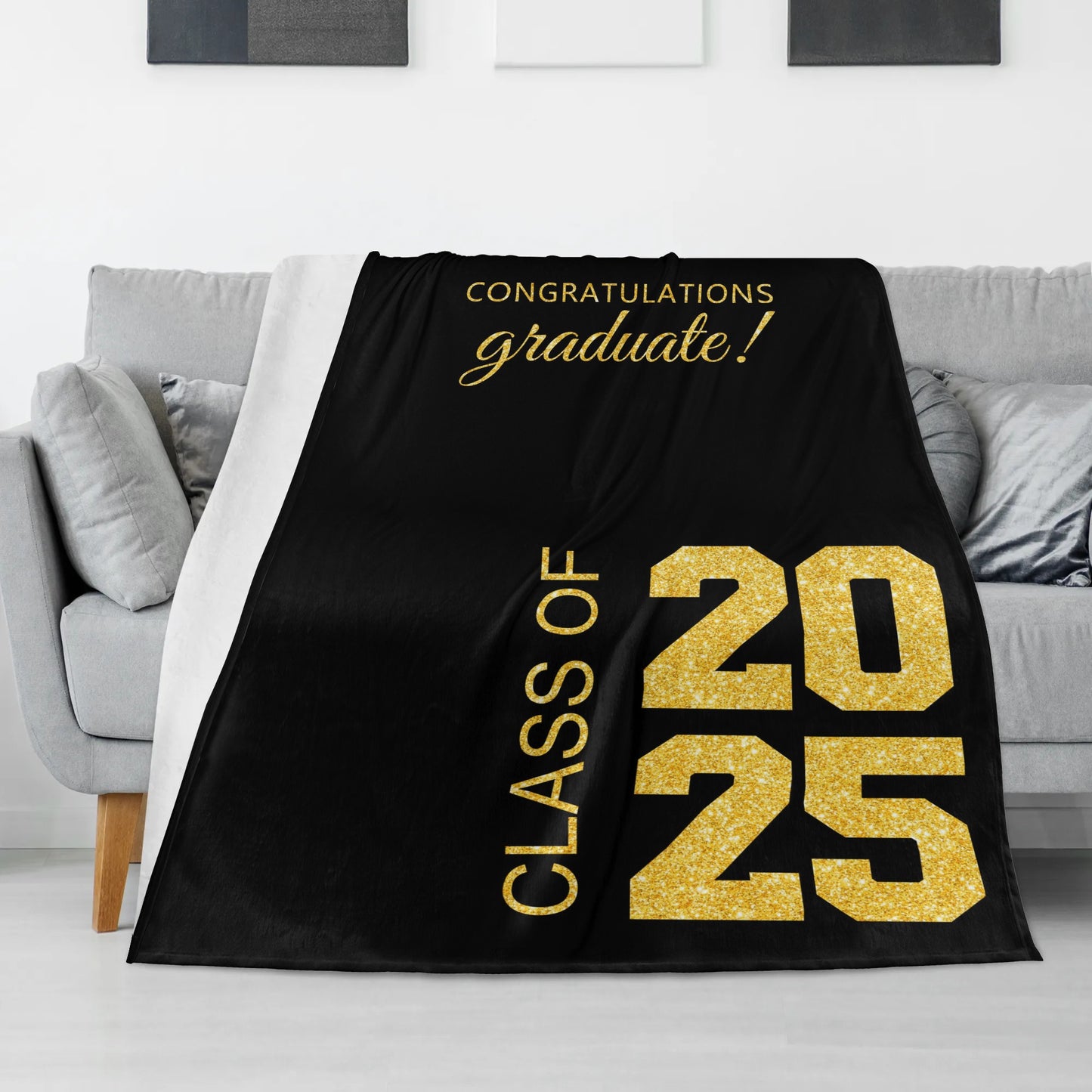 Personalized Class of 2025 Graduation Blanket - Graduation Gift