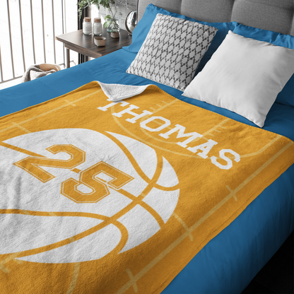 Personalized Basketball Name Blankets - Gift for Kids