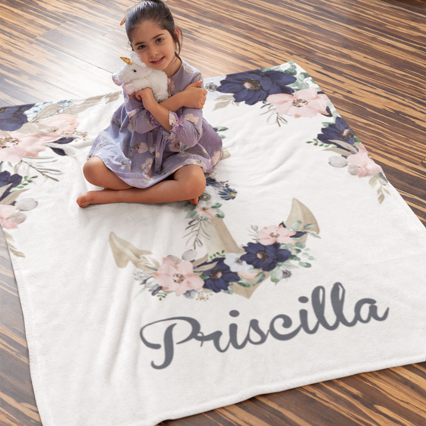 Personalized Plant Boat Name Blanket - Gift for Kids